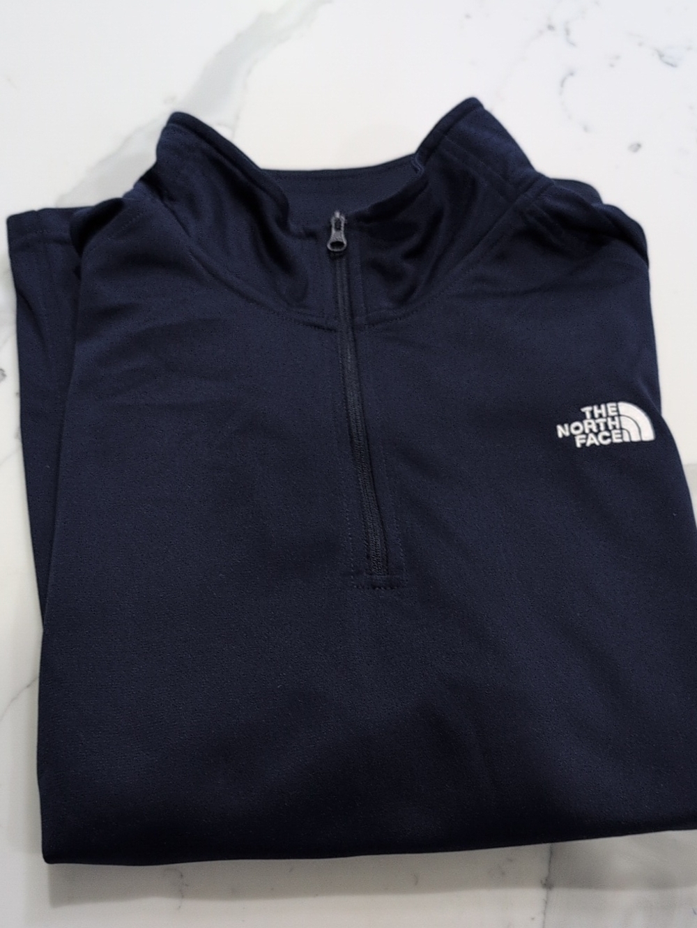 The North Face Women's XL Navy Half-Zip Fleece Lined Pullover